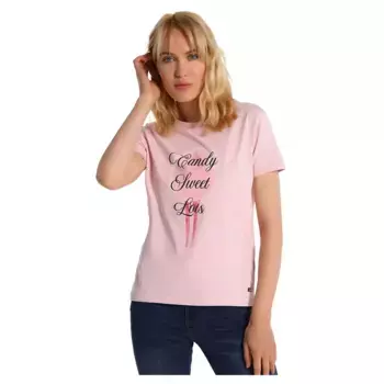Футболка с коротким рукавом Lois Jeans 7334, розовый