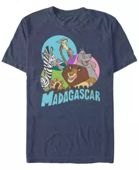 Футболка с коротким рукавом Madagascar Men's Animal Venn Diagram Fifth Sun, синий