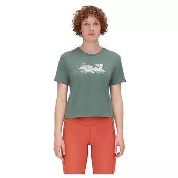 Футболка с коротким рукавом Mammut Massone Cropped Rocks, зеленый