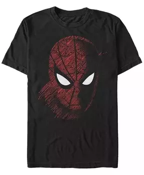Футболка с коротким рукавом Marvel Men's Spider Man Far From Home Tech Big Face Fifth Sun, черный