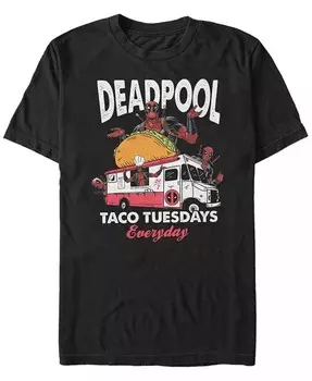 Футболка с коротким рукавом Marvel Men's Deadpool Taco Tuesday Fifth Sun, черный