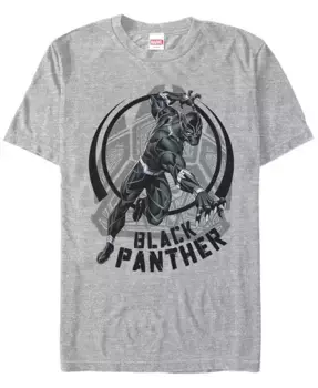Футболка с коротким рукавом Marvel Men's Comic Collection Black Panther Action Shot Fifth Sun, серый