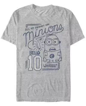 Футболка с коротким рукавом Minions Men's Bob All My Friends Are Short Fifth Sun, серый