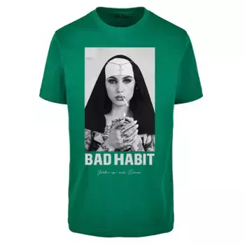 Футболка с коротким рукавом Mister Tee Bad Habit, зеленый