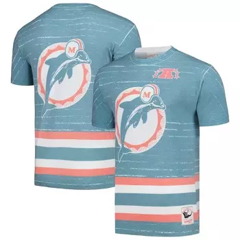 Футболка с коротким рукавом Mitchell & Ness Miami Dolphins, аква