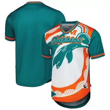 Футболка с коротким рукавом Mitchell & Ness Miami Dolphins, аква