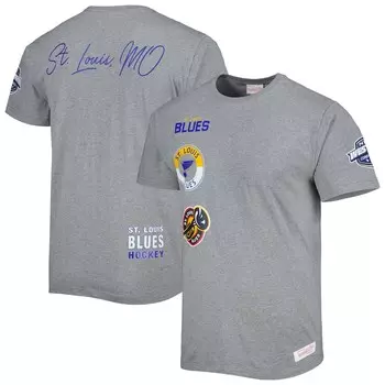Футболка с коротким рукавом Mitchell & Ness St Louis Blues, серый