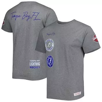 Футболка с коротким рукавом Mitchell & Ness Tampa Bay Lightning, серый
