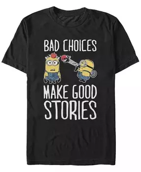 Футболка с коротким рукавом «Мужские юмористические добрые истории» от Minions Fifth Sun, черный