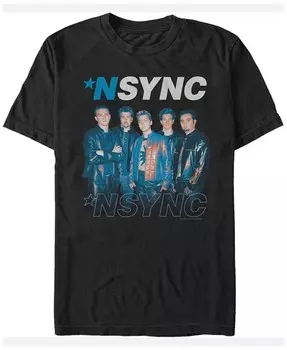 Футболка с коротким рукавом N'Sync для мужчин с постером в стиле поп-звезды Fifth Sun, черный