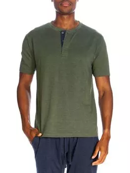 Футболка с коротким рукавом на пуговицах Unsimply Stitched, зеленый