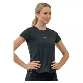 Футболка с коротким рукавом Nebbia Fit Activewear “Airy” With Reflective Logo 438, черный