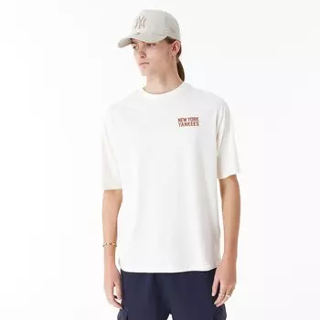 Футболка с коротким рукавом New Era MLB Wordmark New York Yankees, белый