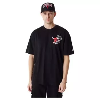 Футболка с коротким рукавом New Era NBA Arch Wordmark OS Chicago Bulls, черный