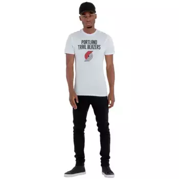 Футболка с коротким рукавом New Era NBA Regular Portland Trail Blazers, белый