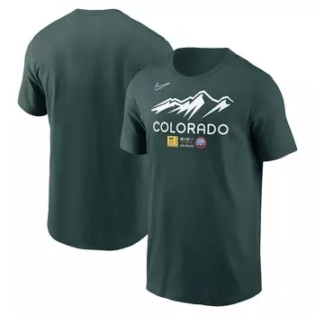 Футболка с коротким рукавом Nike Colorado Rockies, зеленый