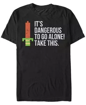 Футболка с коротким рукавом nintendo men's legend of zelda it's dangerous take this pixelated sword Fifth Sun, черный