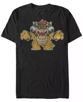 Футболка с коротким рукавом Nintendo Men's Super Mario Just Bowser Fifth Sun, черный