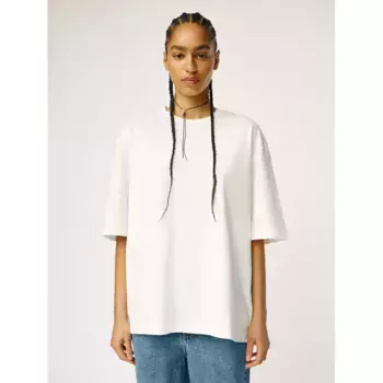 Футболка с коротким рукавом Object Gima 2/4 Oversize, бежевый