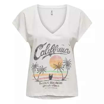 Футболка с коротким рукавом Only Mila Life, белый