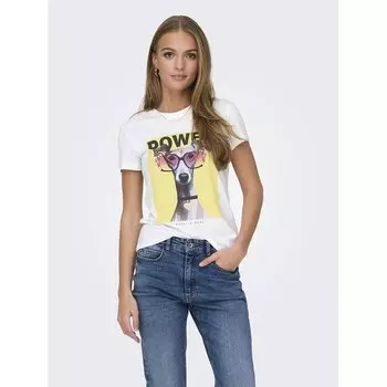 Футболка с коротким рукавом Only Vibe Life, белый