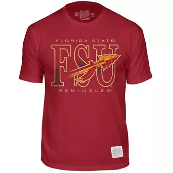 Футболка с коротким рукавом Original Retro Brand Florida State Seminoles, гранатовый