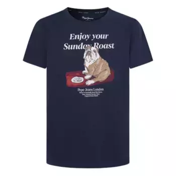 Футболка с коротким рукавом Pepe Jeans Axel, синий
