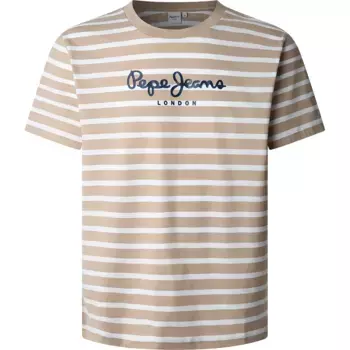 Футболка с коротким рукавом Pepe Jeans Striped Eggo, бежевый