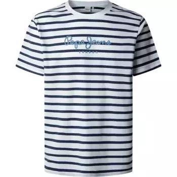 Футболка с коротким рукавом Pepe Jeans Striped Eggo, белый
