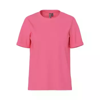 Футболка с коротким рукавом Pieces Ria Fold Up Solid, розовый