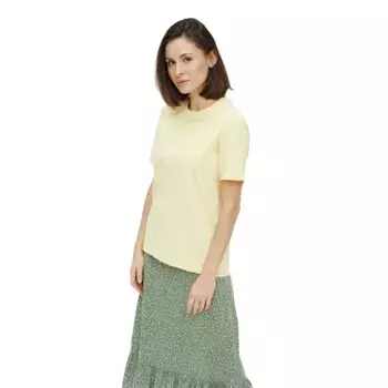 Футболка с коротким рукавом Pieces Ria Fold Up Solid, желтый