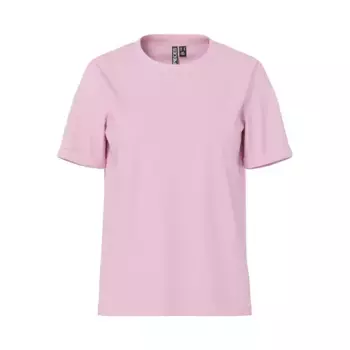 Футболка с коротким рукавом Pieces Ria Fold Up Solid, розовый