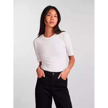 Футболка с коротким рукавом Pieces Ruka Puff, белый