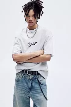 Футболка с коротким рукавом Pull And Bear, белый