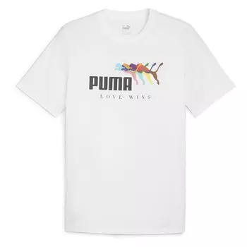 Футболка с коротким рукавом Puma Ess+ Love Wins, белый