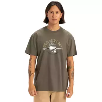 Футболка с коротким рукавом Quiksilver Skull Lines, коричневый