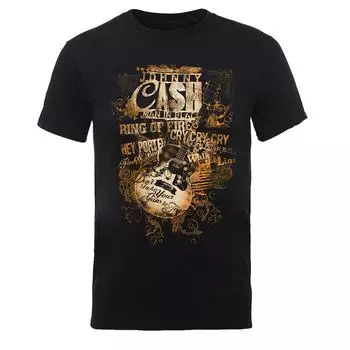Футболка с коротким рукавом Rock Off Johnny Cash, черный