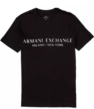 Футболка с коротким рукавом с логотипом Armani Exchange Slim Fit Milano, черный