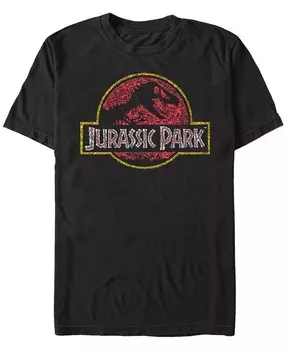 Футболка с коротким рукавом с логотипом Jurassic Park для мужчин Fifth Sun, черный