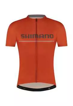 Футболка с коротким рукавом с логотипом оранжевого цвета Shimano, оранжевый