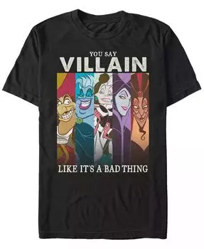 Футболка с коротким рукавом с панелями группы Disney Men's So Good at Being Bad Fifth Sun, черный