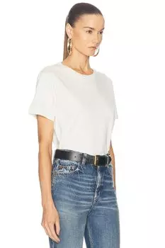 Футболка с коротким рукавом Saint Laurent, цвет Natural