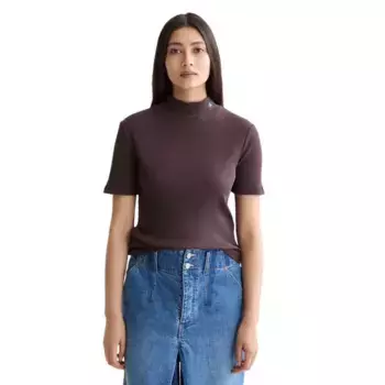 Футболка с коротким рукавом Scotch & Soda Mock Rib, фиолетовый