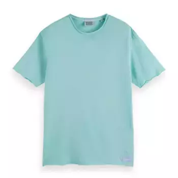 Футболка с коротким рукавом Scotch & Soda Raw Edge Relaxed Fit, синий