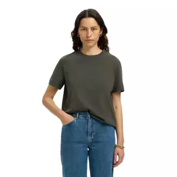 Футболка с коротким рукавом Selected Essential Boxy, зеленый