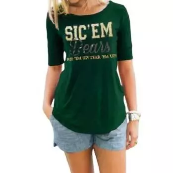 Футболка с коротким рукавом «Спирит» университета Бэйлора зеленого цвета Gameday Couture