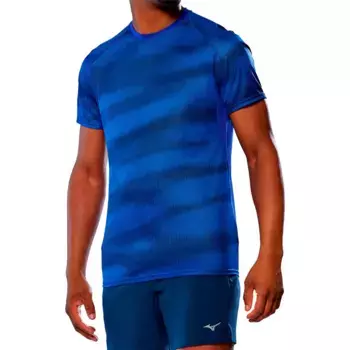 Футболка с коротким рукавом спортивная Mizuno DryAeroFlow Graphic, синий