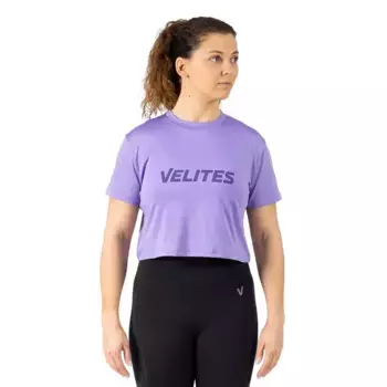 Футболка с коротким рукавом спортивная Velites Crop Holo, фиолетовый