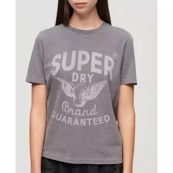 Футболка с коротким рукавом Superdry Archive Kiss Print Relaxed, серый