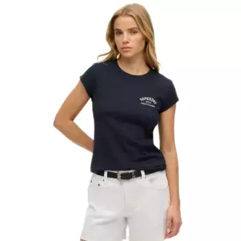 Футболка с коротким рукавом Superdry Athletic Essential Slub, синий